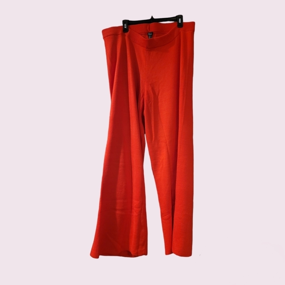 New knit wide leg pants